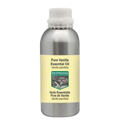 Devprayag Pure Vanilla Essential Oil (Vanilla planifolia) Steam Distilled 300ml (10 oz)