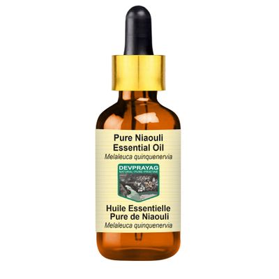Devprayag Pure Niaouli Essential Oil (Melaleuca quinquenervia) with Glass Dropper Steam Distilled 30ml (1 oz)