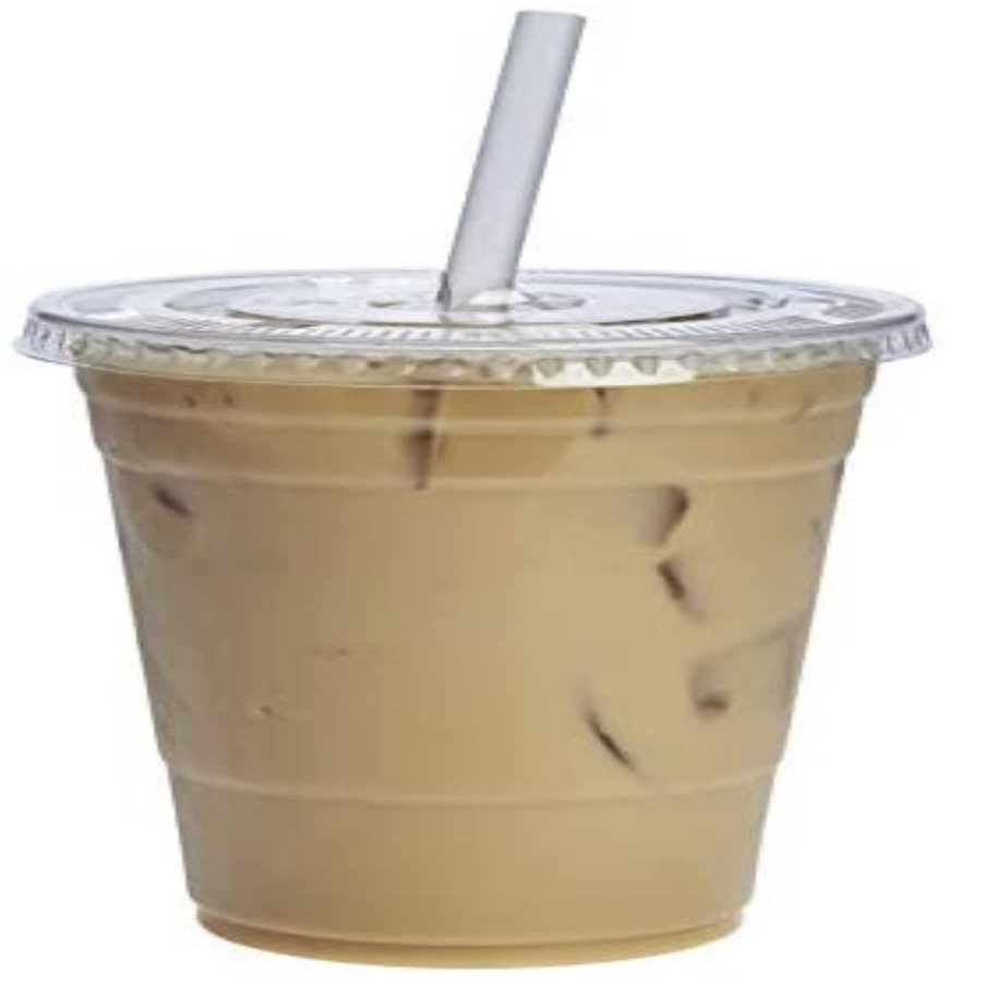 [200Pack 16oz] Clear Disposable Plastic Cups With Flat Lids