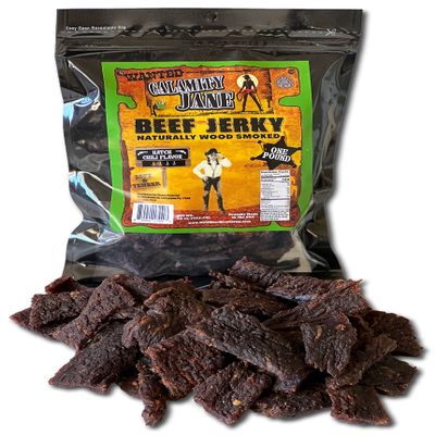 Calamity Jane Beef Jerky Hatch Chili Flavor One Pound Resealable Bag