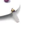 1pc Random Natural Selenite Stick Raw Pendant Crystal Necklace Quartz Mineral Stone Gift Gypsum Crafts,1pc Gold Amethyst view 1