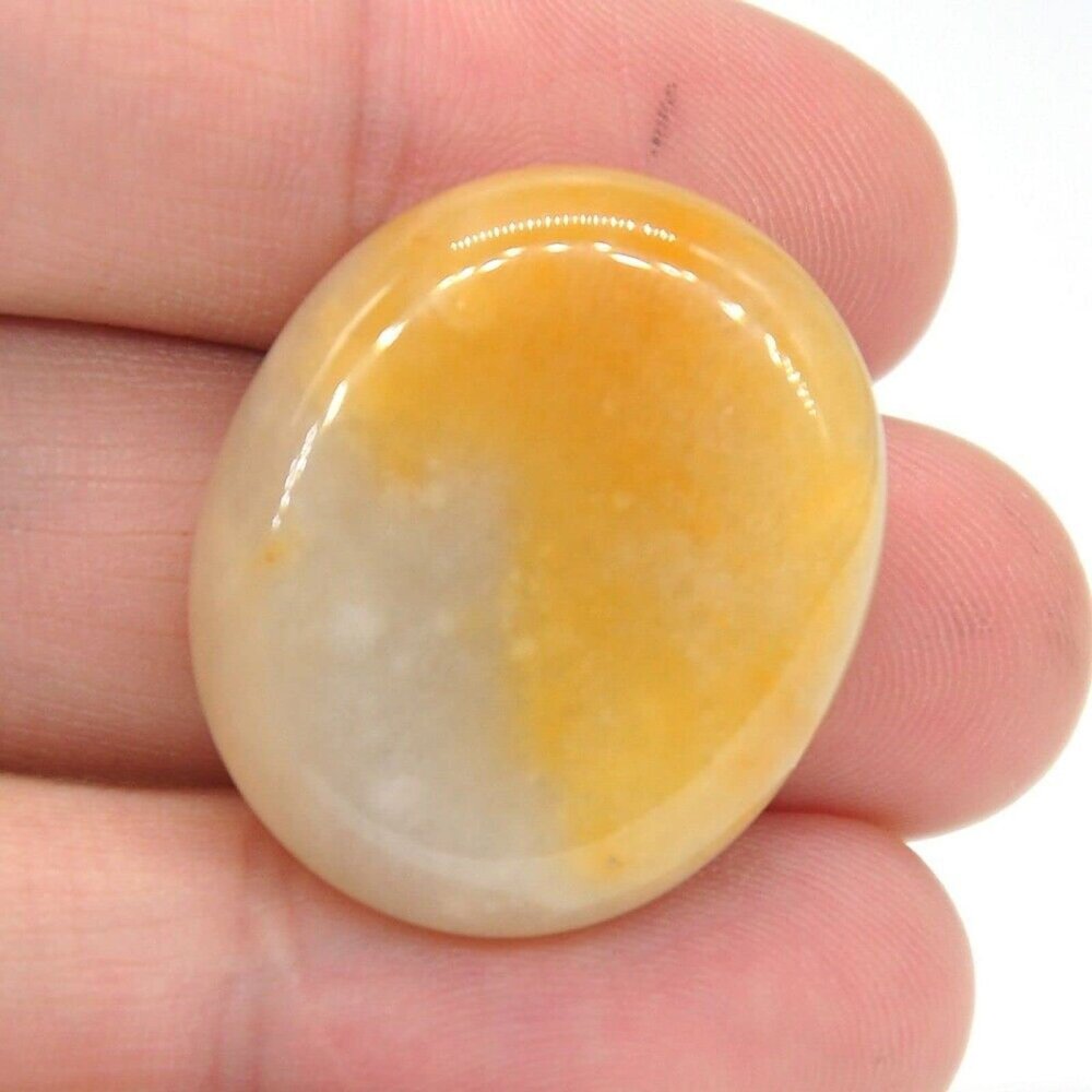 25x23mm Stone Gemstone Natural Crystals Minerals Palm Gem,Yellow Jade