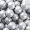 Bayside Candy 1" Large Gumballs - Colored Gumball Collection - Gumball Machine - Shimmer Silver/Pearl Silver Gumballs 1" Large (2LBS) view 1