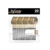 PlasticPro 20 Count Gold and Black Plastic Tea Spoons Premium Quality Heavy Duty Disposable Elegant Silverware Two Tone Tea Spoons for Party view 1