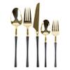 PlasticPro 20 Count Gold and Black Plastic Salad Forks Premium Quality Heavy Duty Disposable Elegant Silverware Two Tone Salad Forks for Party view 3