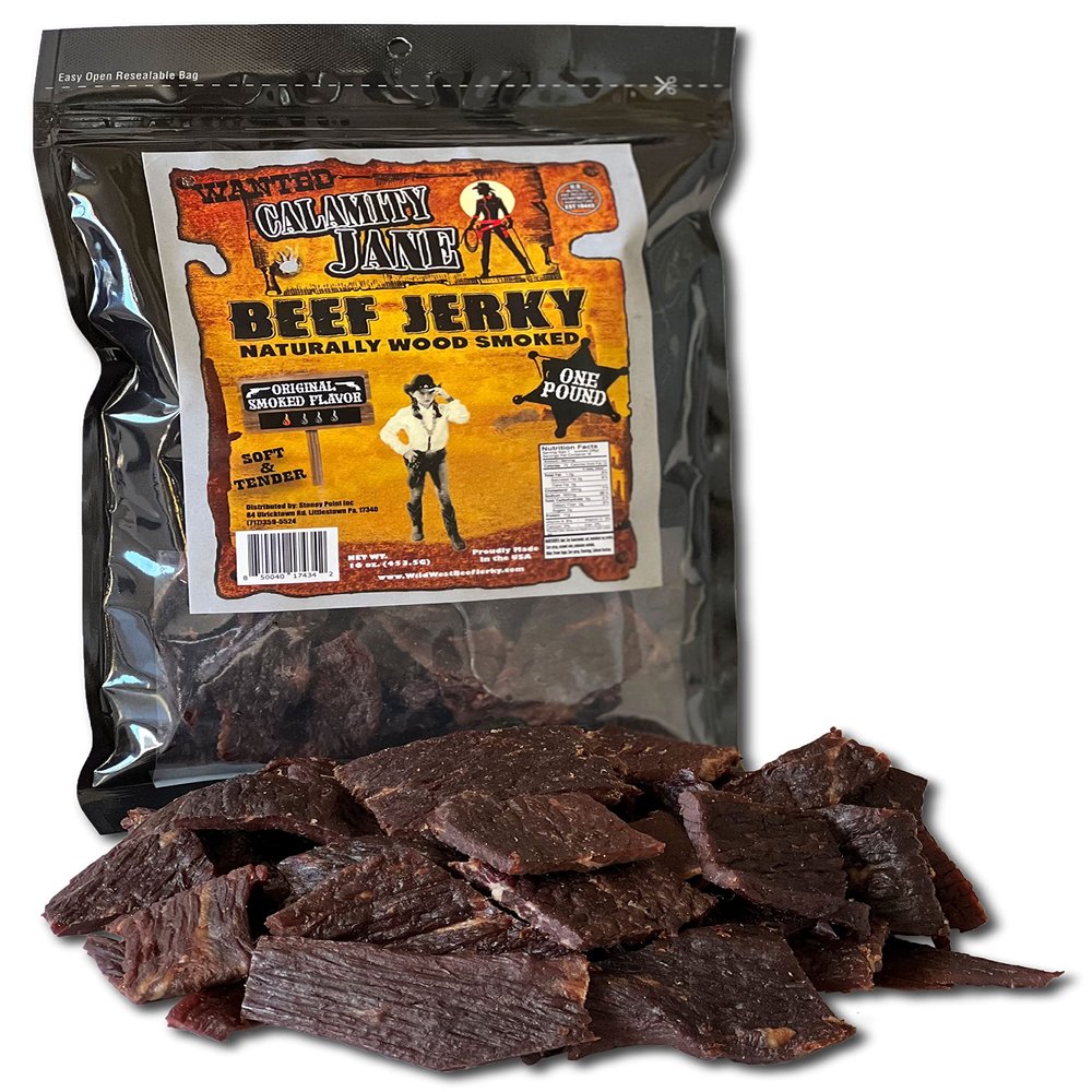 Calamity Jane Beef Jerky Original Smoked Flavor One Pound Resealable Bag