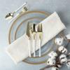 PlasticPro 20 Count Gold and White Plastic Tea Spoons Premium Quality Heavy Duty Disposable Elegant Silverware Two Tone Tea Spoons for Party view 2