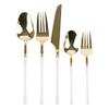 PlasticPro 20 Count Gold and White Plastic Tea Spoons Premium Quality Heavy Duty Disposable Elegant Silverware Two Tone Tea Spoons for Party view 3