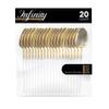 PlasticPro 20 Count Gold and White Plastic Soup Spoons Premium Quality Heavy Duty Disposable Elegant Silverware Two Tone Soup Spoons for Party view 1