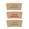 Christmas Coffee Cup Sleeves 50 Count Hot Chocolate Cocoa Paper Cup Sleeves, Coffee Cup Sleeves with Merry Christmas Print in Red and Green. view 1