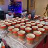 Christmas Coffee Cup Sleeves 50 Count Hot Chocolate Cocoa Paper Cup Sleeves, Coffee Cup Sleeves with Merry Christmas Print in Red and Green. view 2