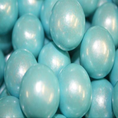 Bayside Candy 1" Large Gumballs - Colored Gumball Collection - Gumball Machine - Shimmer Powder Blue/Pearl Blue Gumballs 1" Large (1LB)
