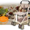 Heavy Duty Shopping Cart with Seat, 4 Wheels Medical Walking Aids Foldable, Drive Rollator Walker Lightweight Quality Aluminum Alloy Frame, Used for Seniors Walking,C view 3