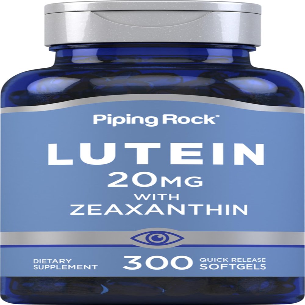 Piping Rock Lutein and Zeaxanthin Supplement | 20 mg | 300 Softgels | Eye Vitamin from Marigold Extract | Non-GMO, Gluten Free
