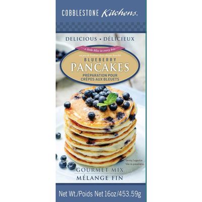 Cobblestone Kitchens | Blueberry Pancake Gourmet Mix | Contains Real Blueberries | Old Fashioned Pancake Recipe in Production Since 1879 | Makes About 10 Pancakes | 16 oz Box | CK601