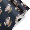 Funny Santa Bodybuilder Gift Wrap Thick Wrapping Paper Weightlifter Powerlifter Christmas Present (12 foot x 30 inch roll) view 2