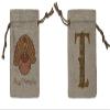 Personalized Thanksgiving Small Burlap Gift Bag - Front & Back view 1