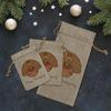 Personalized Thanksgiving Small Burlap Gift Bag - Front & Back view 2