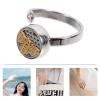 Healifty 14K Hollow Adjustable Essential Oil Open Ring Aromatherapy Diffuser Ring for Women Daily Wear Party Gift view 2