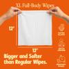 HyperGo XL Body Wipes for Women & Men  12" x12" Rinse-Free Full Body Cleansing Wipes 20 Count Pack - Citrus | Biodegradable, Hypoallergenic, Aloe-Infused | Gym, Festival, Camping Essentials view 2