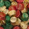 200pcs Personalized Christmas Candy Party Favors Chocolate Kit, (Custom Wrapped Miniatures, Kisses, Peanut Butter Cups) - Classic Lights view 4