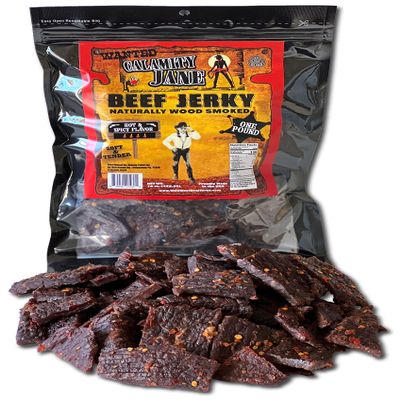 Calamity Jane Beef Jerky Hot & Spicy Flavor One Pound Resealable Bag