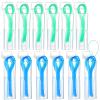 Vesici 600 Pcs Dental Floss Threader for Bridges, Braces, and Implants Dental Threader, Multifunctional Nylon Loop Design for Your Teeth, Pack of 12(Blue and Green) view 1