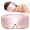 LitBear Silk Sleep Mask for Side Sleeper, Eye Mask Sleeping for Women Men 100% 22 Momme Pure Mulberry Silk, Face-Hugging Padded Eye Cover for Sleeping with Adjustable Band (Pink) view 1