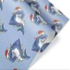 Funny Dabbing Shark Gift Wrap Thick Wrapping Paper Dab Santa Christmas Present (12 foot x 30 inch roll) view 2