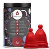 Bfree Teen Menstrual Cup 2-Pack - Reusable Period Cup Leak-Free Eco-Friendly Tampon and/Alternative Feminine Hygiene Product for Menstruating Teens, Women - Includes 2 Cups view 1