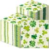 200 Pcs St. Patrick's Day Shamrock Napkins Green Cocktail Napkins Shamrock Beverage Paper Napkin Disposable Dinner Napkins Cocktail Napkin for Irish Kitchen Restaurant Parties Dinners (Delicate) view 1