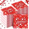 200 Pieces Valentine's Day Disposable Paper Napkins 2 Ply Heart Beverage Luncheon Dinner Napkins Valentines Day Decor Happy Valentine's Day Cocktail Napkins for Wedding Holiday Dinner Party(Delicate) view 1