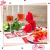 200 Pieces Valentine's Day Disposable Paper Napkins 2 Ply Heart Beverage Luncheon Dinner Napkins Valentines Day Decor Happy Valentine's Day Cocktail Napkins for Wedding Holiday Dinner Party(Delicate) view 2