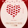 100 Pcs Valentine's Day Heart Love Napkins Bulk 3 Ply Heart Shaped Party Supplies Beverage Napkins Disposable Paper Cocktail Napkins for Wedding Party, 6.5 x 6.5 Inch (Red) view 2