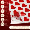 100 Pcs Valentine's Day Heart Love Napkins Bulk 3 Ply Heart Shaped Party Supplies Beverage Napkins Disposable Paper Cocktail Napkins for Wedding Party, 6.5 x 6.5 Inch (Red) view 4