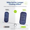 AUVON Insulin Cooler Travel Case with 2 x 160g Ice Packs, 1011 Hour Cooling, Compact Insulated Diabetic Medication Bag Fits 34 Insulin Pens & Diabetic Supplies, 8.27 x 4.33 x 2.56 in, TSA-Friendly view 2