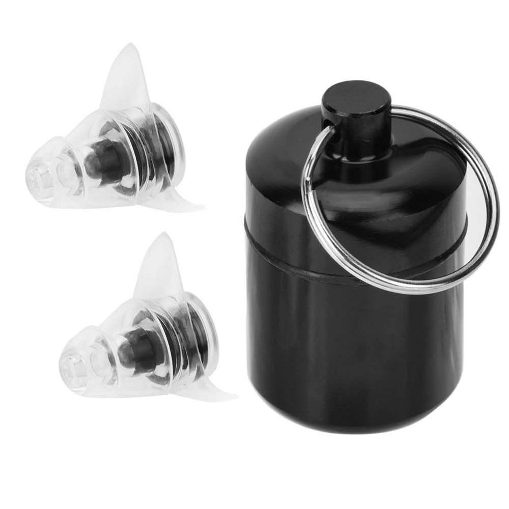 Professional Concert Ear Plugs - 27dB Noise Reduction Music Earplugs for Musicians, Drummers, Festival & Party Use - Hearing Protection with Comfort Design (Black)