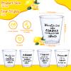 Peryiter 100 Pcs Plastic Shot Glasses Bulk Mini 1.7 oz Disposable Shot Cups Clear Funny Design Plastic Sample Glasses Tasting Cups Wine Whiskey Container for Adult Wedding Birthday Party Supplies view 2