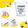 Peryiter 100 Pcs Plastic Shot Glasses Bulk Mini 1.7 oz Disposable Shot Cups Clear Funny Design Plastic Sample Glasses Tasting Cups Wine Whiskey Container for Adult Wedding Birthday Party Supplies view 3