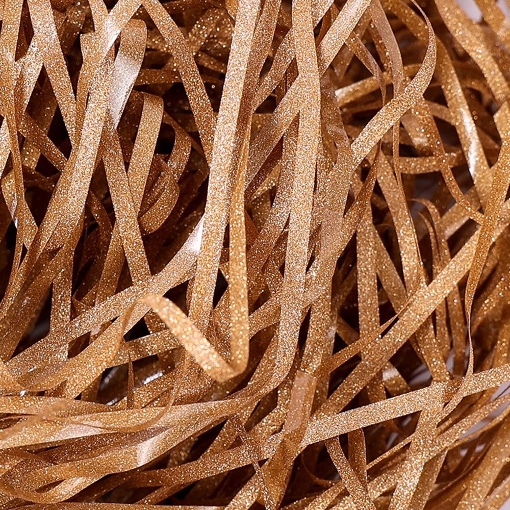 JINZOFLY Glitter Raffia Grass, 50 Grams Shiny PP Raffia Shredded for Gift Baskets Gift Box Filler Confetti Raffia Paper for Easter Basket Gift Packaging Filling