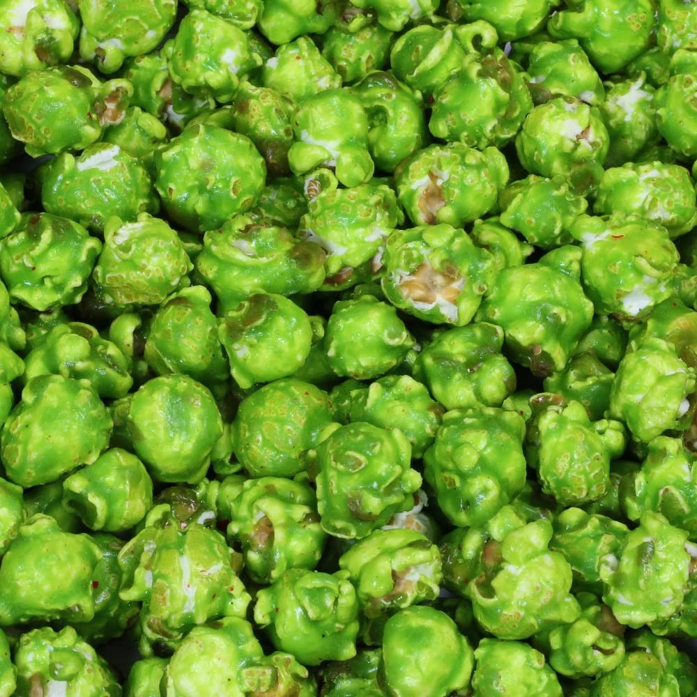 Green Mint Candy Popcorn by Its Delish, 2 LBS Bulk Bag, Festive Air Popped Sweet Crunchy Caramelized Popcorn - Refreshing Snack for Desserts, Parties, Candy Buffet Vegan, Kosher