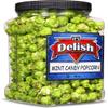 Green Mint Candy Popcorn by Its Delish, 16 Oz Jumbo Reusable Container, Festive Air Popped Sweet Crunchy Caramelized Popcorn - Refreshing Snack for Desserts, Parties, Candy Buffet  Vegan, Kosher view 1