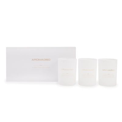 Aroma360 - Chandelier - Paris Collection Candle Trio - Luxury Scented Candles w/Essential Oils - Bergamot, Jasmine, Saffron & Sweet Berry - Aromatherapy - Soy Candles - 80hr Burn - 11 oz - Set of 3