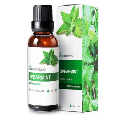 Auxo Gardens Spearmint Essential Oil 1oz (30ml) -100% Natural and Pure, Premium Quality Therapeutic Grade Essential Oil for Aromatherapy-Fresh, Sweet and Minty