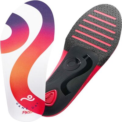 MOVE Game Day Pro- Ultimate Performance Sports Insoles for Basketball, Volleyball, Football, Tennis, Athletics, Baseball, Running, and Active Lifestyle. Extra Shock Absorption (M 12-12.5/WM 13.5-14)