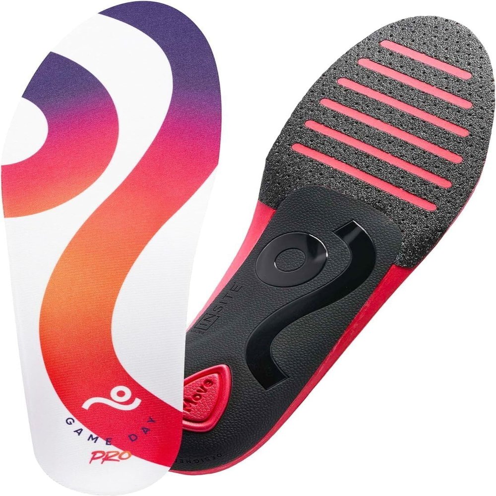 MOVE Game Day Pro- Ultimate Performance Sports Insoles for Basketball, Volleyball, Football, Tennis, Athletics, Baseball, Running, and Active Lifestyle. Extra Shock Absorption (M 12-12.5/WM 13.5-14)
