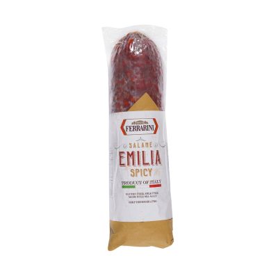 Ferrarini, Spicy Italian Salami, Emilia, Premium Italian Brand. Milk Free, Gluten Free. Italian salami made in Italy. (4 lb approx)