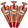 Gourmet Popcorn - 3 Zebra Mini Cones & Exclusive Inspirational Vinyl Sticker - Small Storage Space Friendly & Great Stocking Stuffers! 8.1oz total view 1