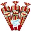 Gourmet Popcorn - 3 Zebra Mini Cones & Exclusive Inspirational Vinyl Sticker - Small Storage Space Friendly & Great Stocking Stuffers! 8.1oz total view 3