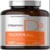 Horbach Vitamin D3 10000 IU | 500 Softgels | Non-GMO, Gluten Free Supplement | Value Size | 250mcg | High Potency Formula view 1